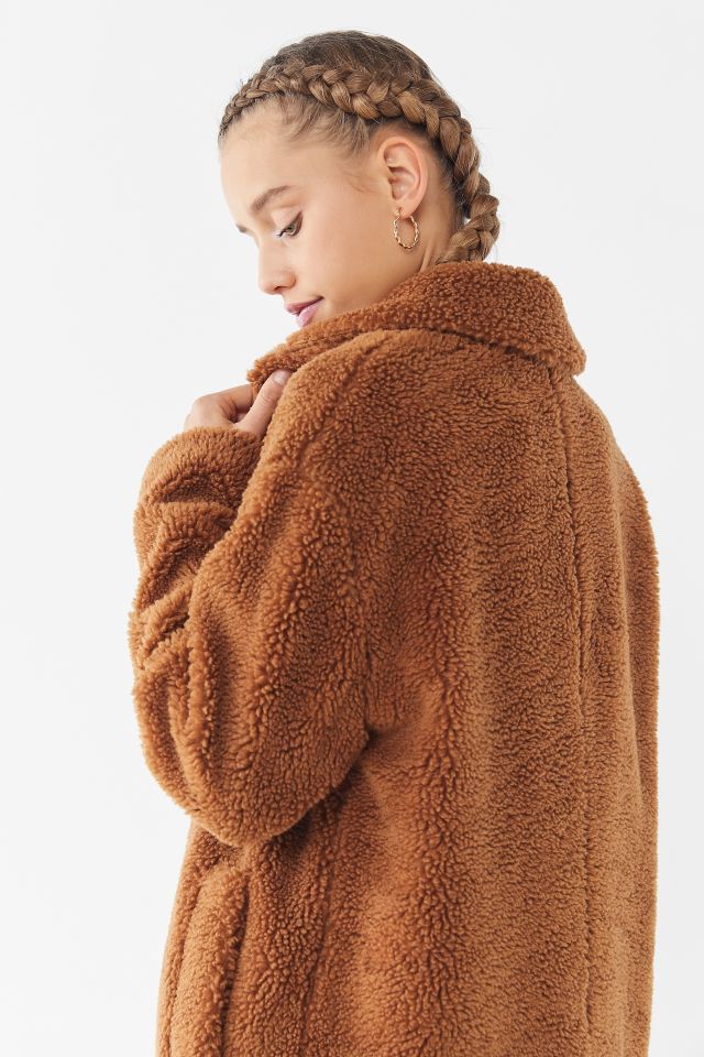 Urban outfitters hotsell long teddy coat