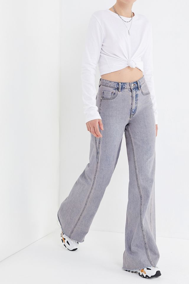 BDG Willa High-Rise Wide Leg Jean – Washed Lavender | Urban Outfitters