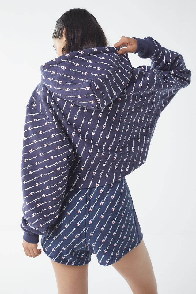 Champion Reverse Weave All Over Print Hoodie Sweatshirt #1