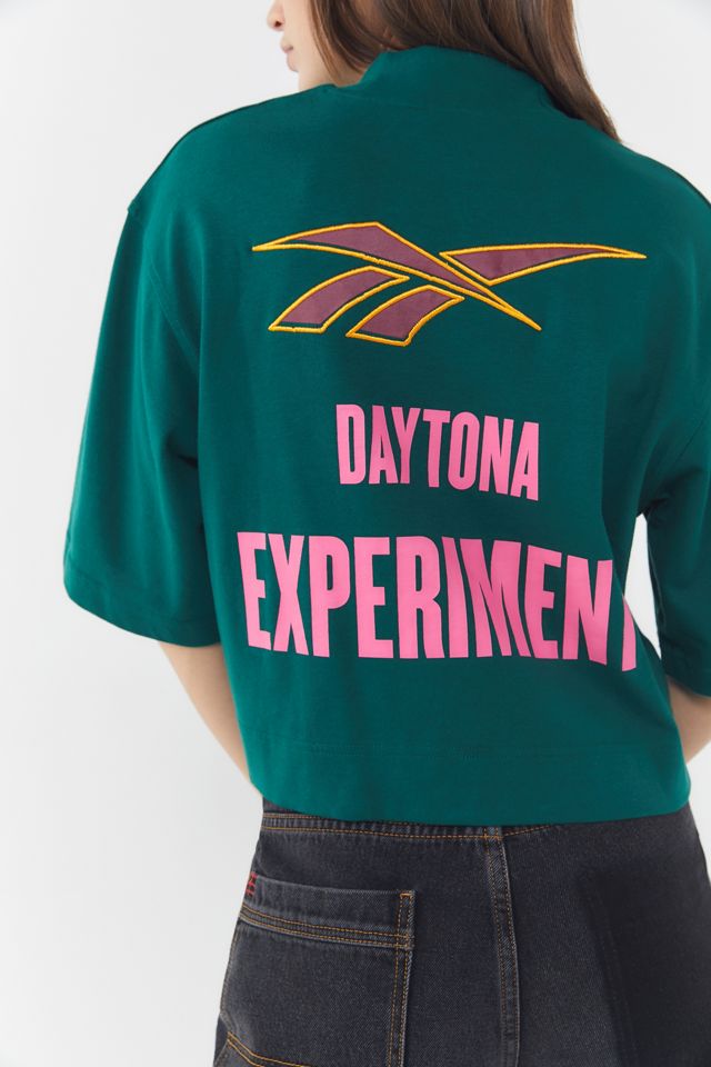 Reebok By Pyer Moss Daytona Mock-Neck Cropped Tee | Urban Outfitters