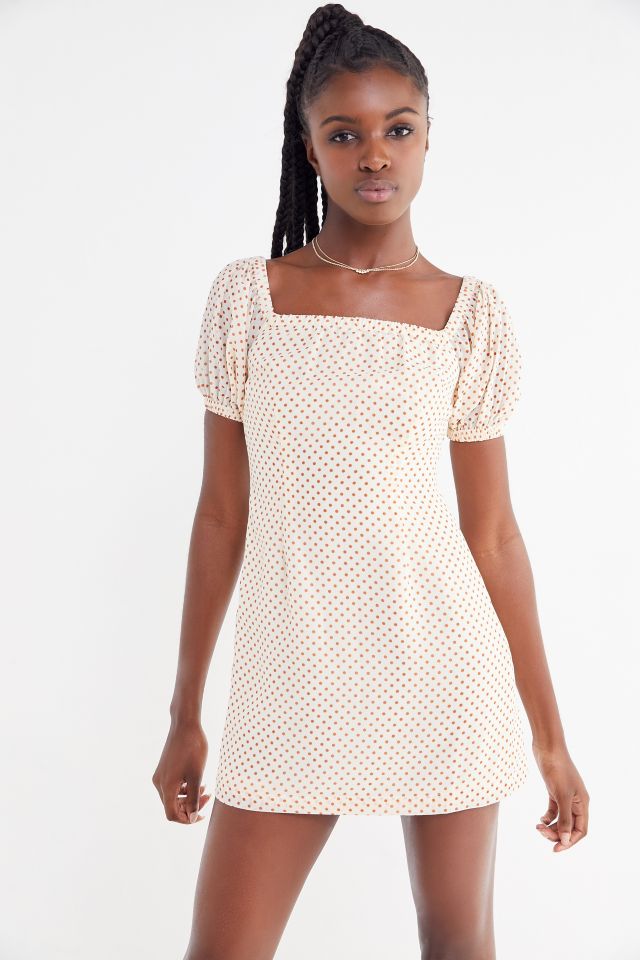 Robe Mini Winston Lotus Blanc à Pois #1