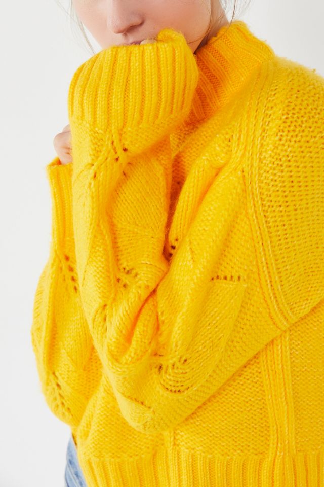 UO Botanical Embroidered Turtleneck Sweater #1