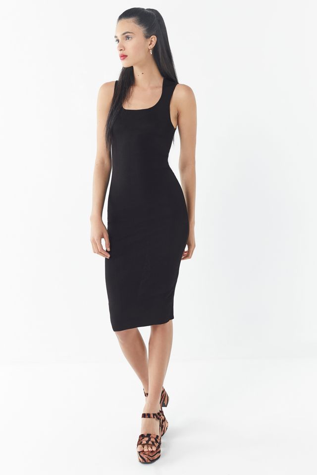 urban outfitters black bodycon dress UO Bodycon Tie-Back Mini Dress