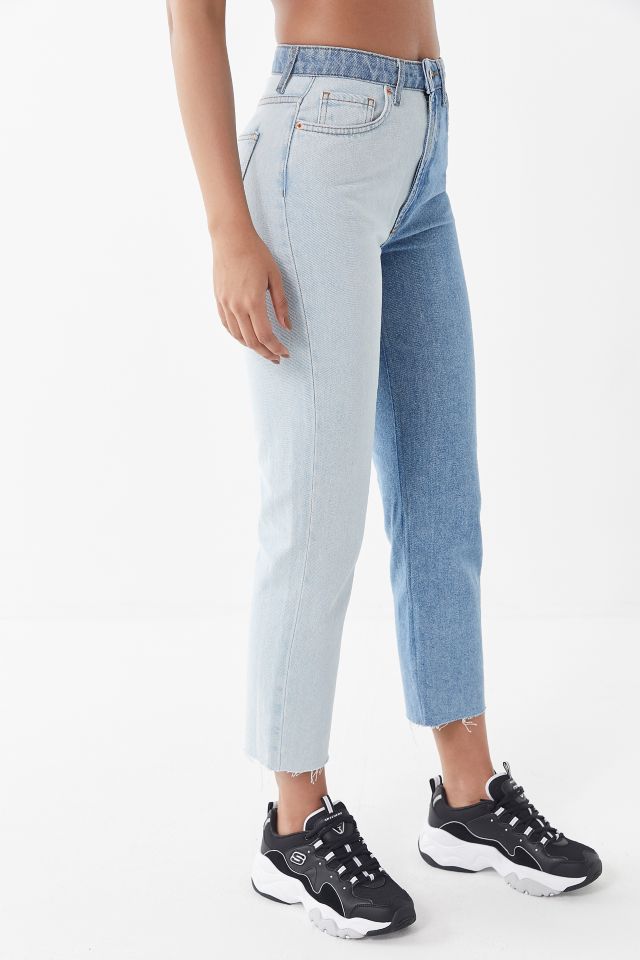 Two-tone double-waisted jeans SFPJE00432 - Jeans