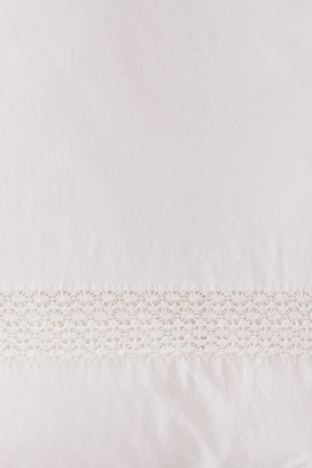 Washed Cotton Crochet Inset Duvet Cover #4