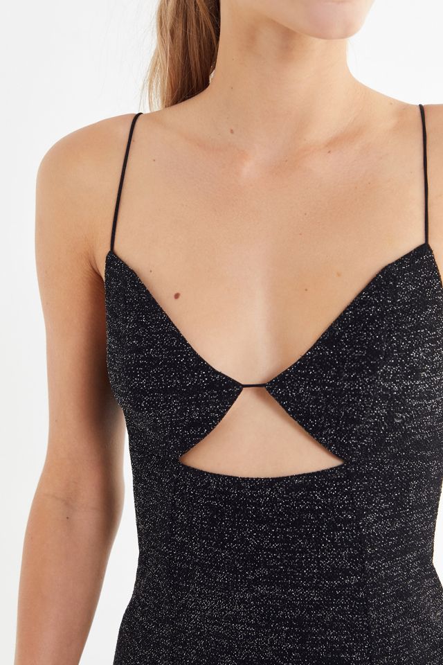 UO Evie Metallic Cut-Out Mini Dress #3