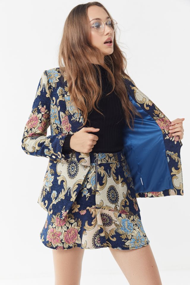 Moon River Jacquard Blazer