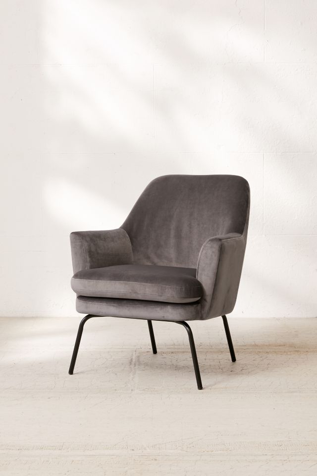 Chloe Grey Velvet Arm Chair #2