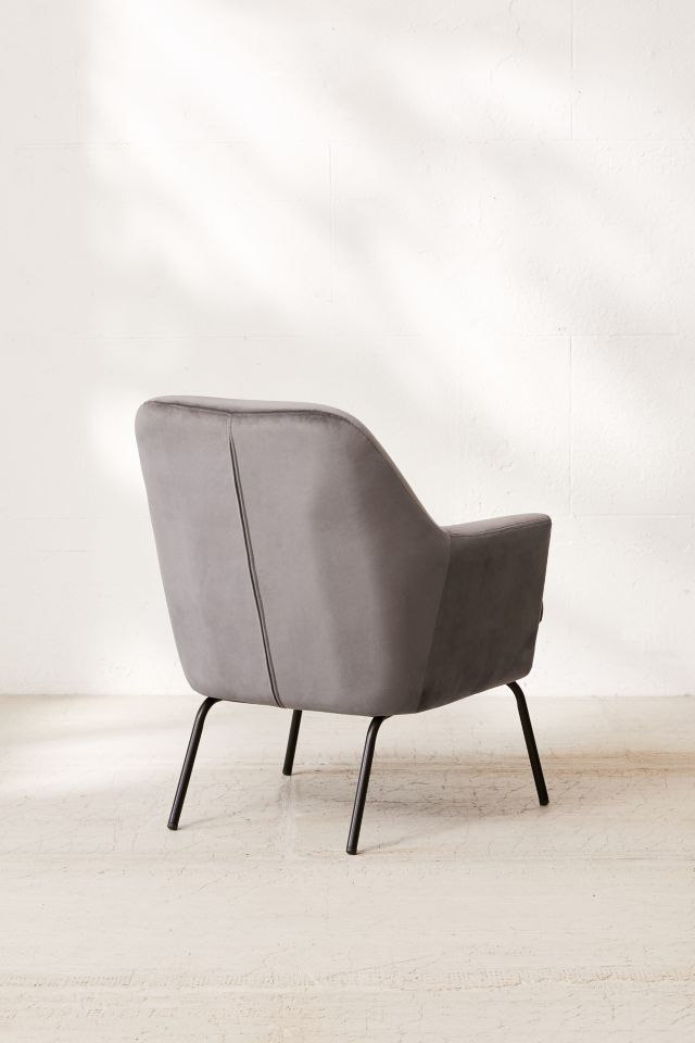 Chloe Grey Velvet Arm Chair #3