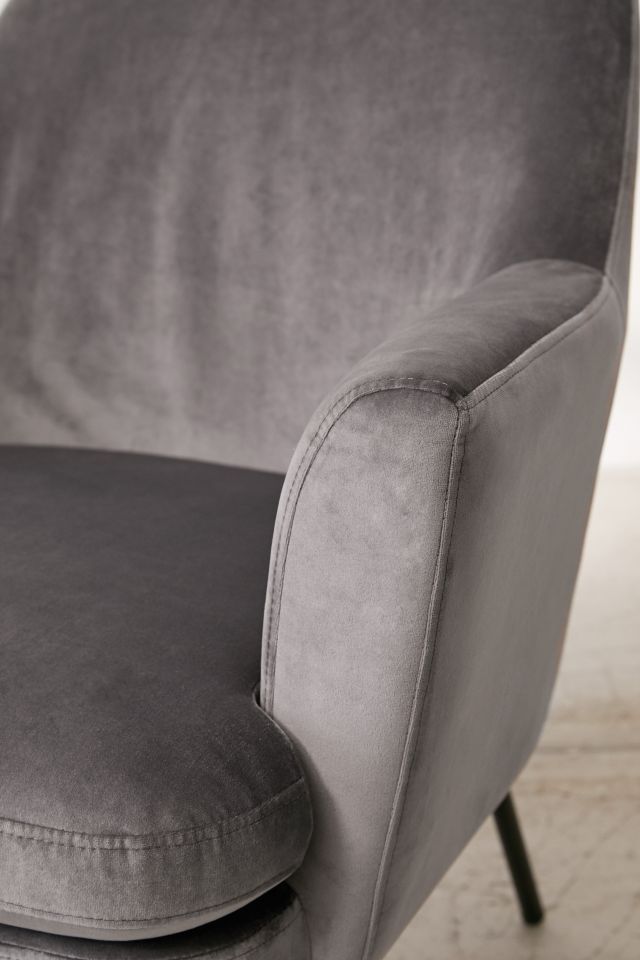 Chloe Grey Velvet Arm Chair #4