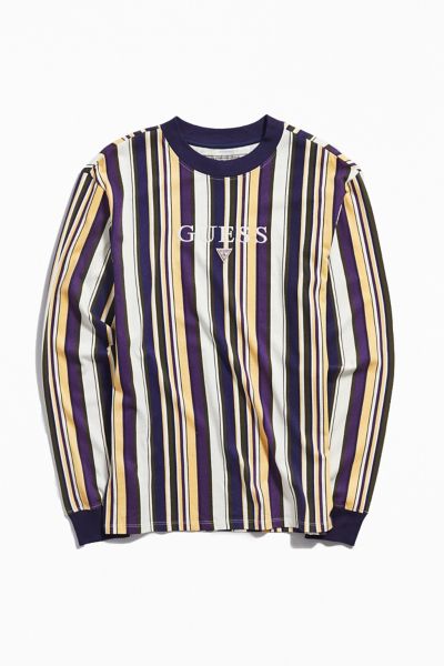 GUESS Ashton Stripe Long Sleeve Tee Urban Outfitters