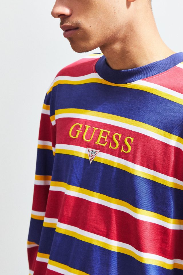 Guess kenmore striped store long sleeve tee