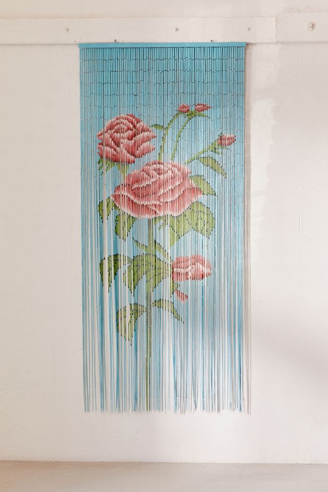 Three Roses Bamboo Beaded Curtain | Urban Outfitters