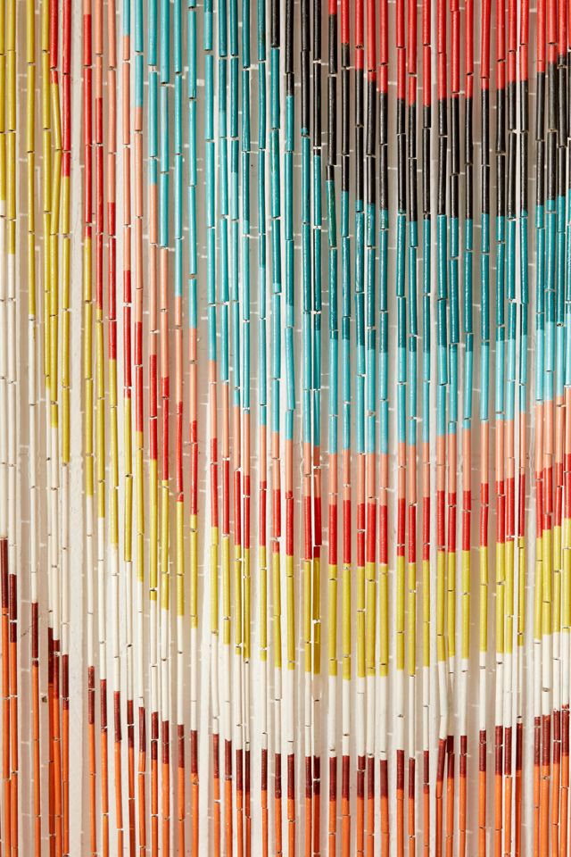 Color Wave Bamboo Beaded Curtain | Urban Outfitters