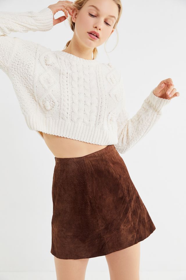 Vintage Suede Mini Skirt | Urban Outfitters