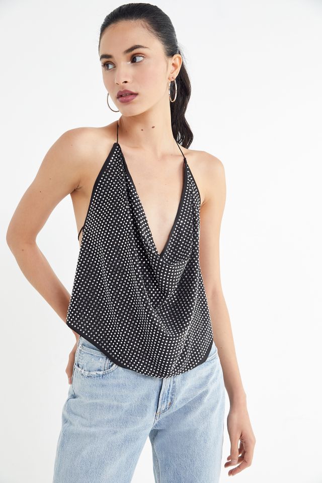 For Love & Lemons After Dark Tie-Back Halter Top | Urban Outfitters