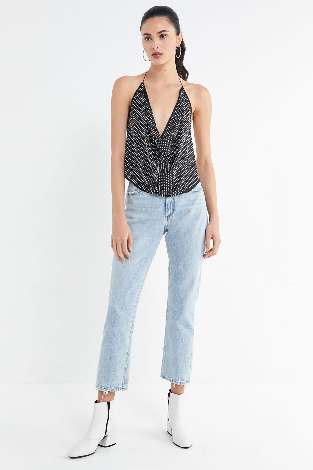 For Love & Lemons After Dark Tie-Back Halter Top | Urban Outfitters