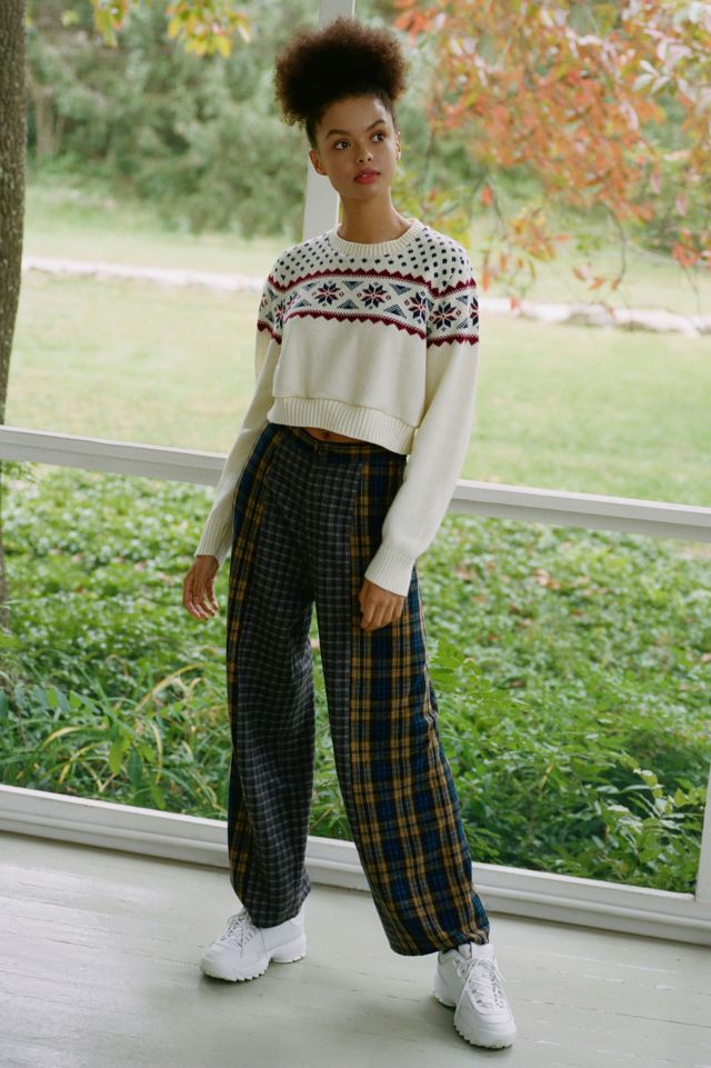 Urban outfitters tartan trousers sale