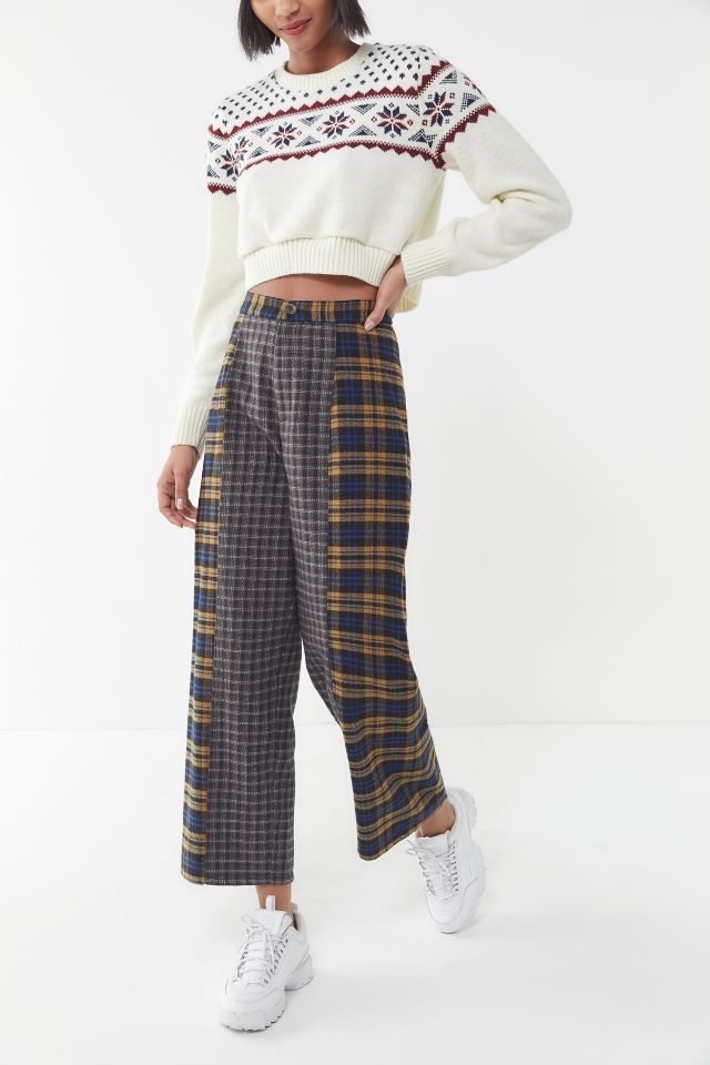 UO Harlow Mixed Plaid Trouser Pant #2