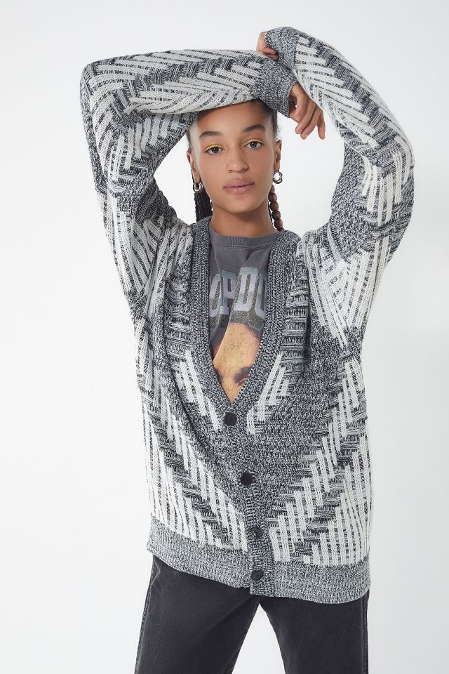 Vintage Oversized Patterned Cardigan #4