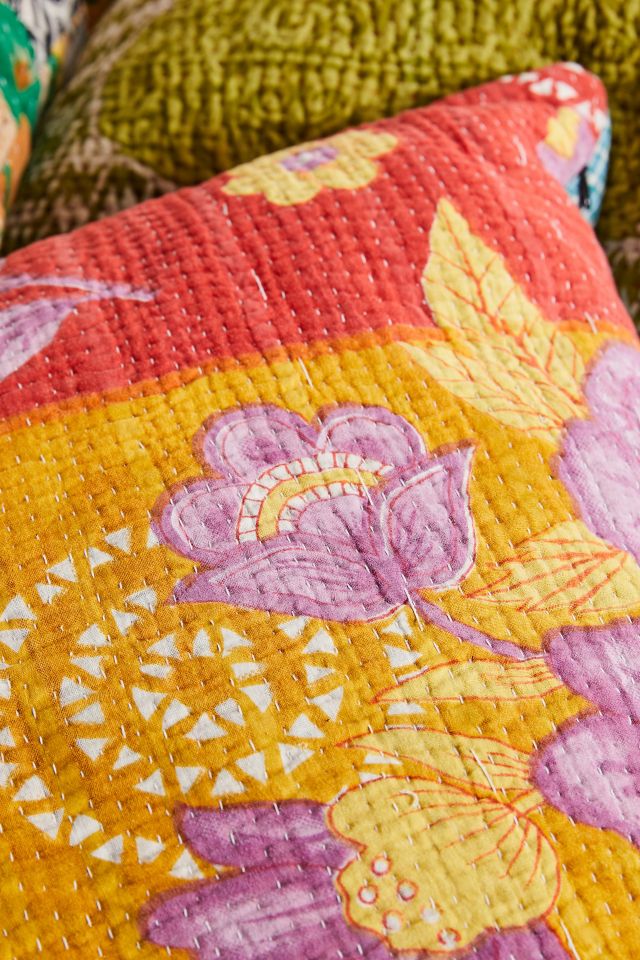 Urban Renewal One-Of-A-Kind Kantha Throw Pillow #2