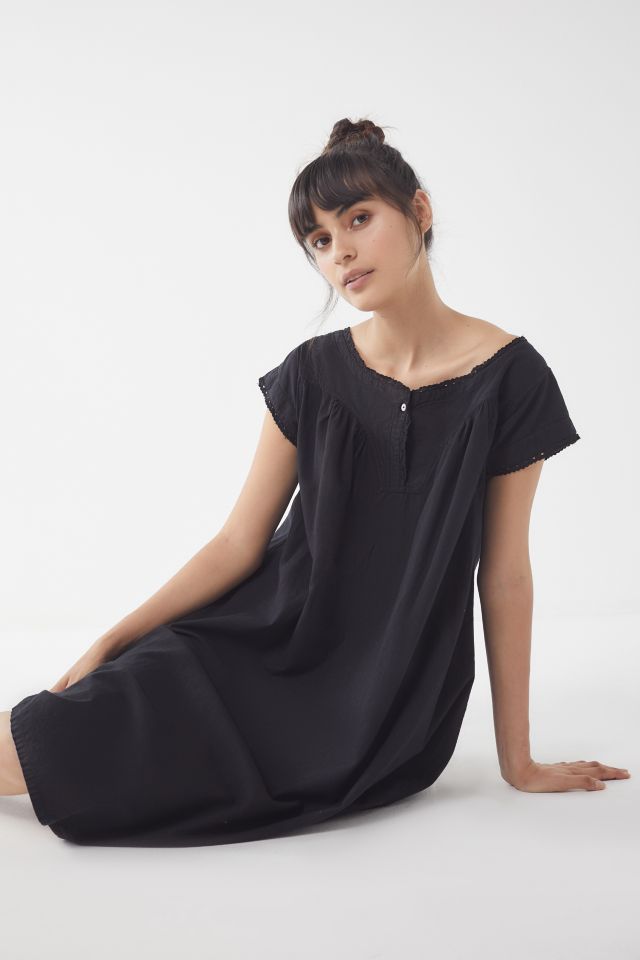 Vintage Wide-Neck Cotton Midi Dress #1