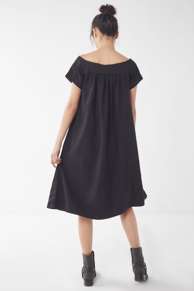 Vintage Wide-Neck Cotton Midi Dress #2