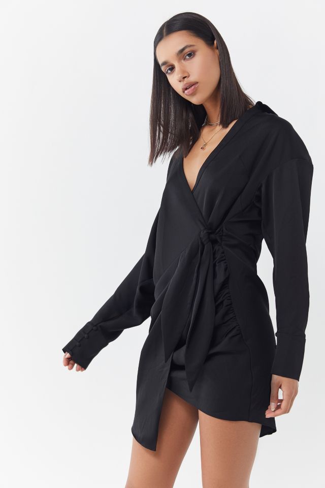 lèRumi Jada Mini Wrap Shirt Dress | Urban Outfitters