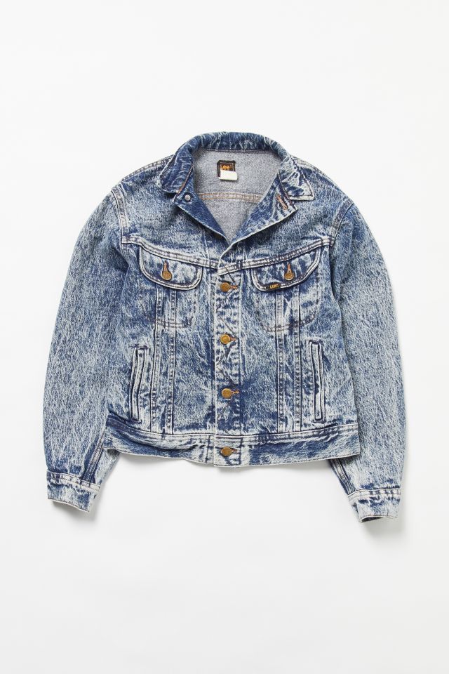 Acid wash denim store jacket