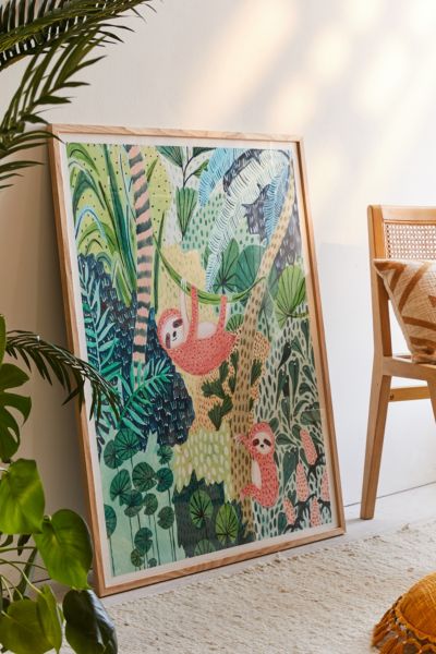 Ambers Textiles Jungle Sloth Art Print