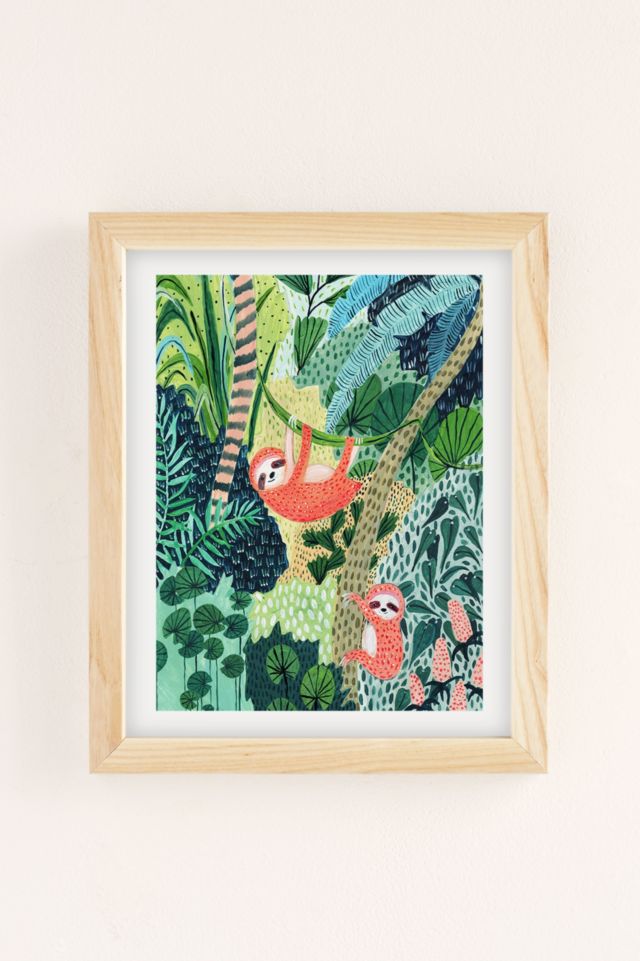 Ambers Textiles Jungle Sloth Art Print #1