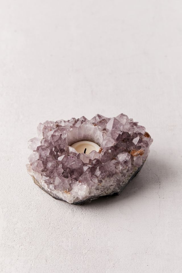 Amethyst Tea Light Candle Holder #1
