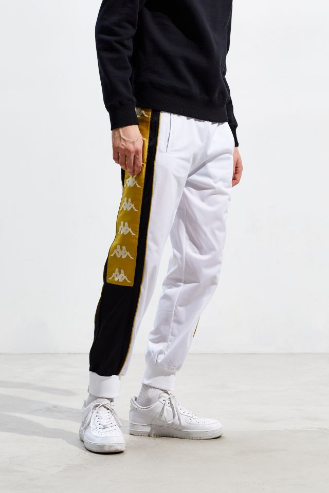 KAPPA Slim Fit Logo Sweatpants, Black/ Gold