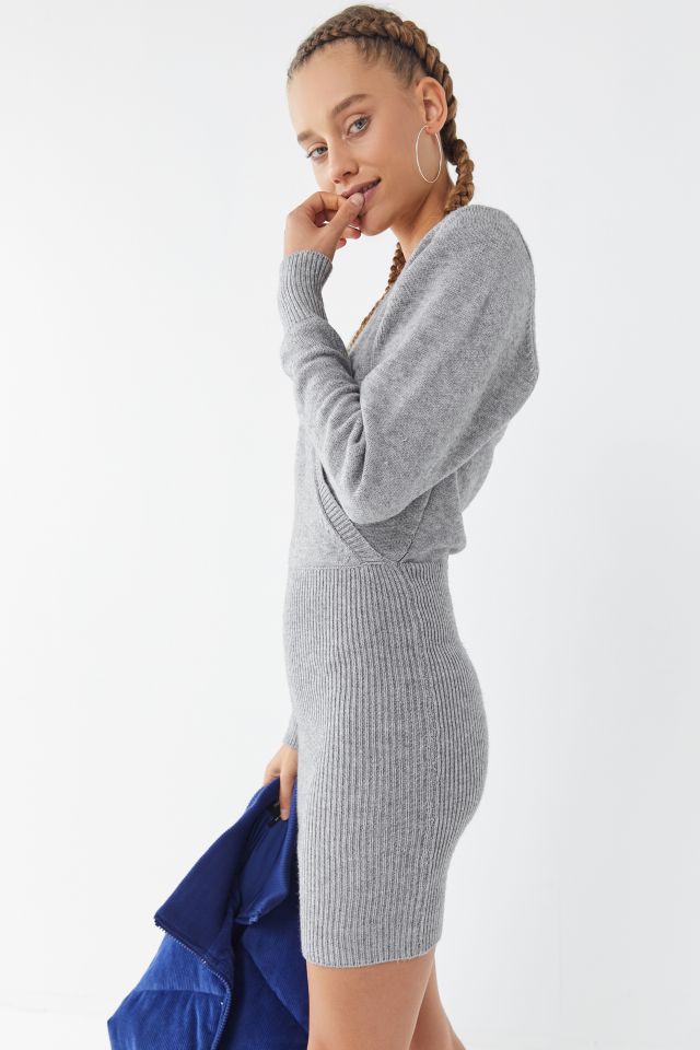 UO Two Timer Surplice Sweater Dress #2