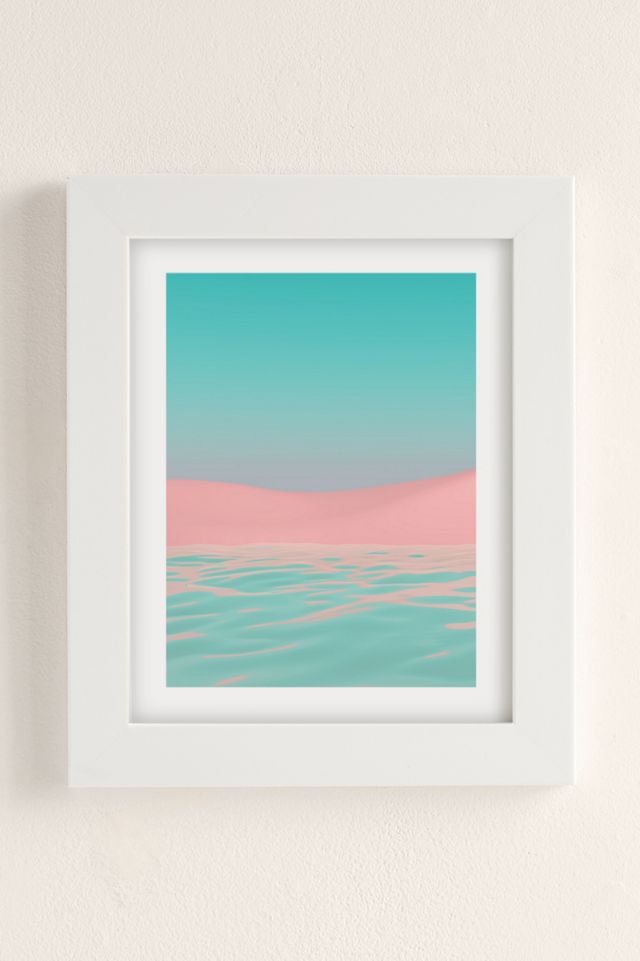 PASTELAE Pink Beach Art Print | Urban Outfitters