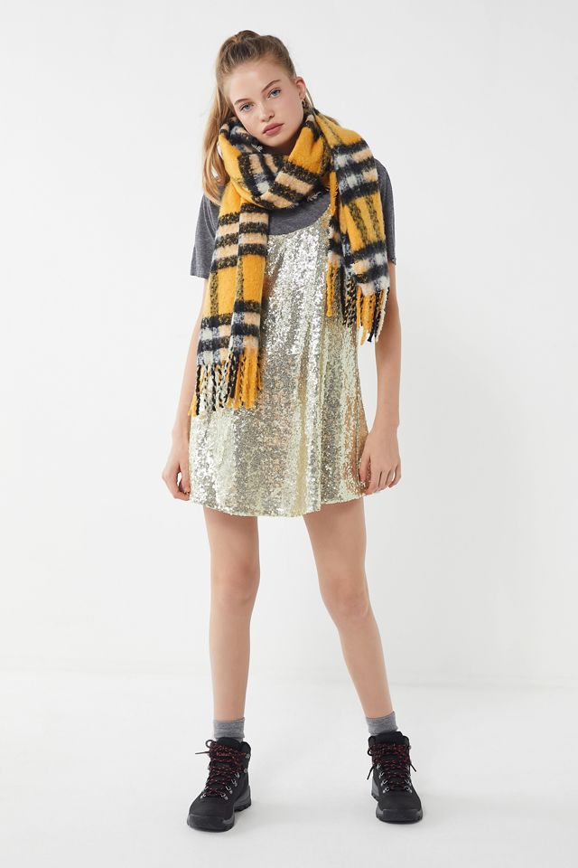 UO Starlette Sequin Tie-Shoulder Mini Dress #3