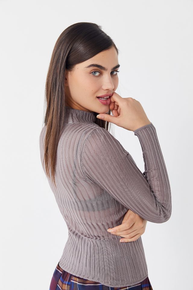 UO Ginger Sheer Mock-Neck Top #3