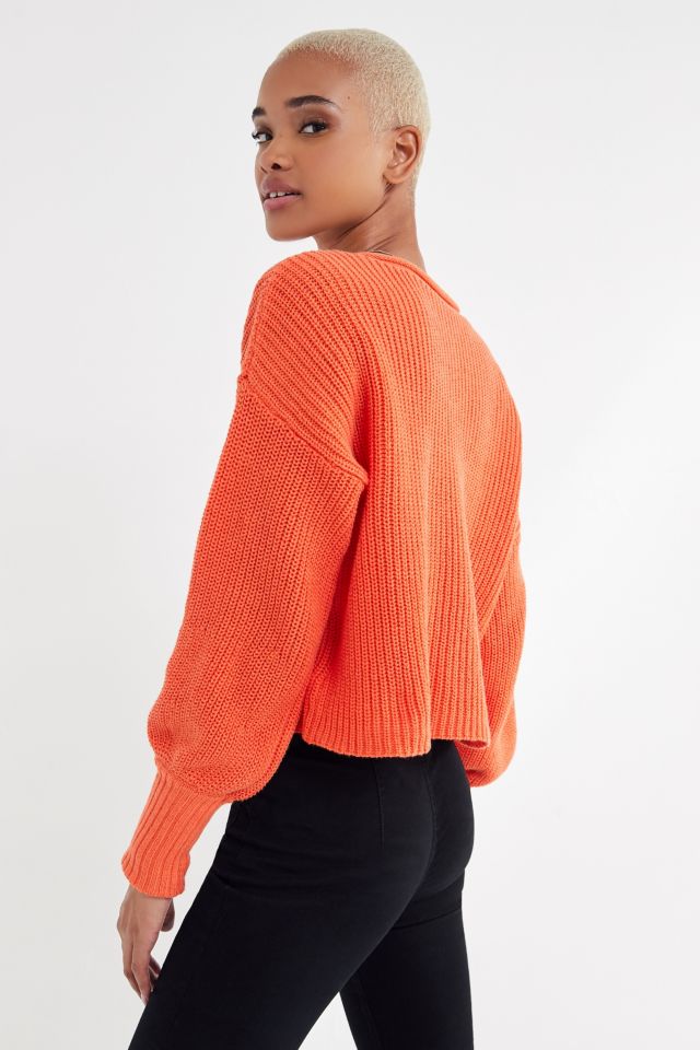 UO Paxton Shrunken Wide-Neck Sweater | Urban Outfitters