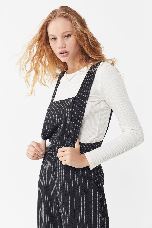 UO Phoebe Pinstripe Pinafore Jumpsuit #1