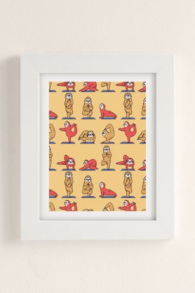 Huebucket Sloth Yoga Art Print