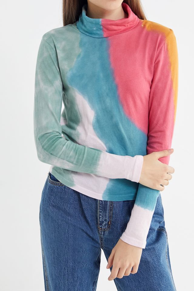 UO Cleo Tie-Dye Turtleneck Top #1