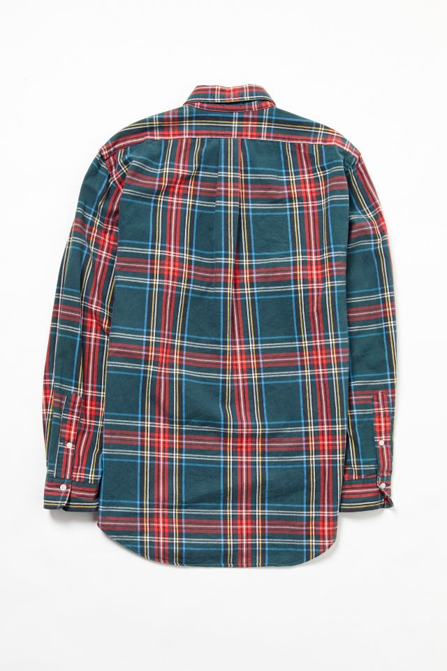 Chemise vintage boutonnée surdimensionnée en tissu écossais Ralph Lauren #2
