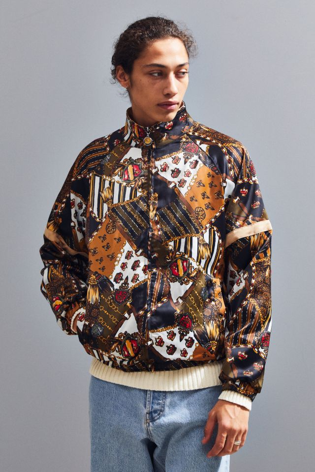 UO Scarf Print Bomber Jacket | Urban Outfitters