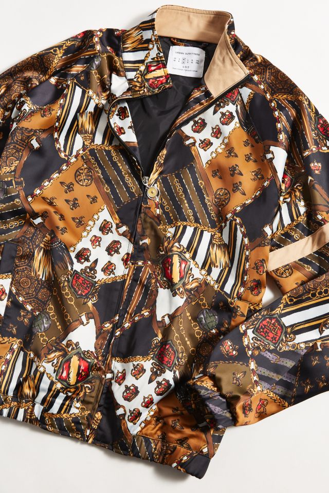 Blouson aviateur à motif de foulard UO #1