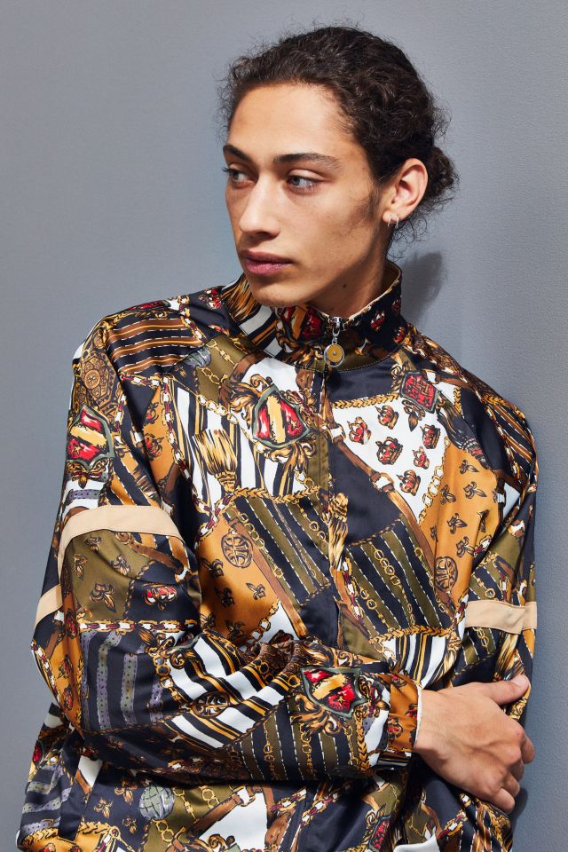 Blouson aviateur à motif de foulard UO #4