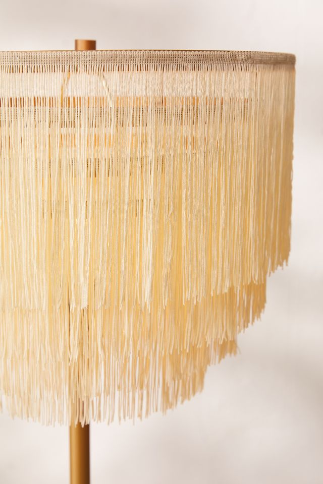 Tiered fringe on sale floor lamp