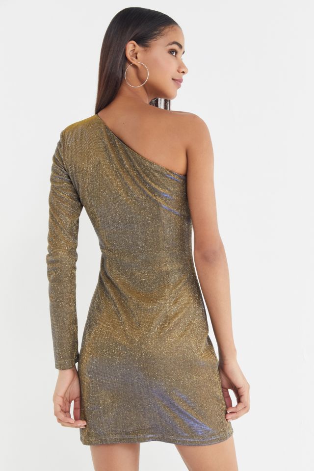 Tiger Mist Serene Sparkly One-Shoulder Mini Dress #2