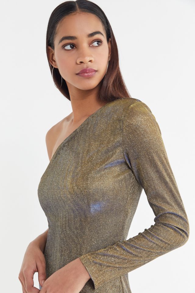 Tiger Mist Serene Sparkly One-Shoulder Mini Dress #3
