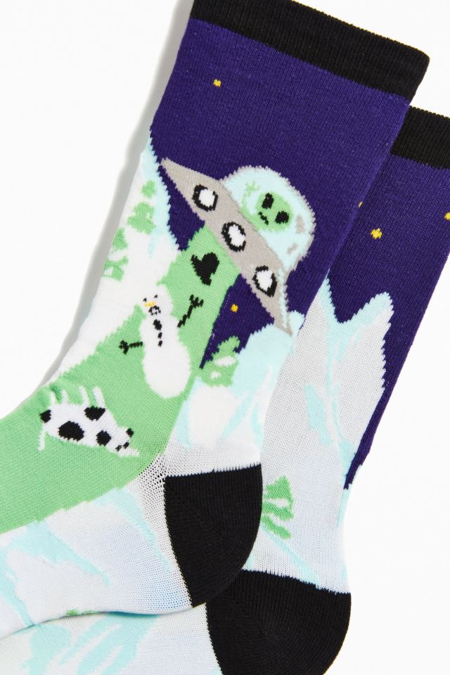 Alien Abduction Crew Sock #2