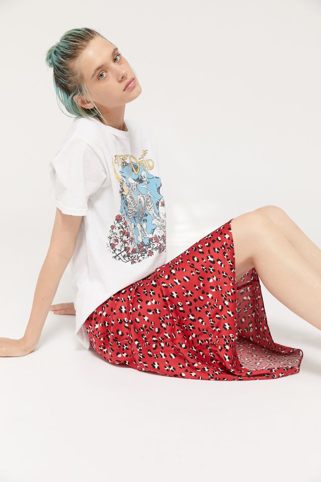 UO Satin Bias Cut Midi Slip Skirt #3